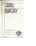 The Carroll Quarterly, vol. 4, no. 1 and no. 2 by John Carroll University