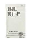 The Carroll Quarterly, vol. 5, no. 1 and no. 2 by John Carroll University