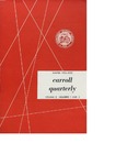 The Carroll Quarterly, vol. 8, no. 1 and no. 2 by John Carroll University