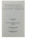 The Carroll Quarterly, vol. 15, no. 1 by John Carroll University